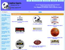 Tablet Screenshot of creativesportsent.com